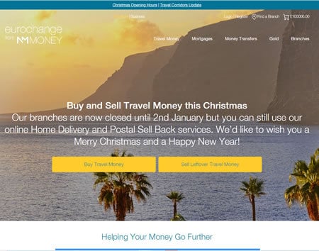 Eurochange Travel Money Website