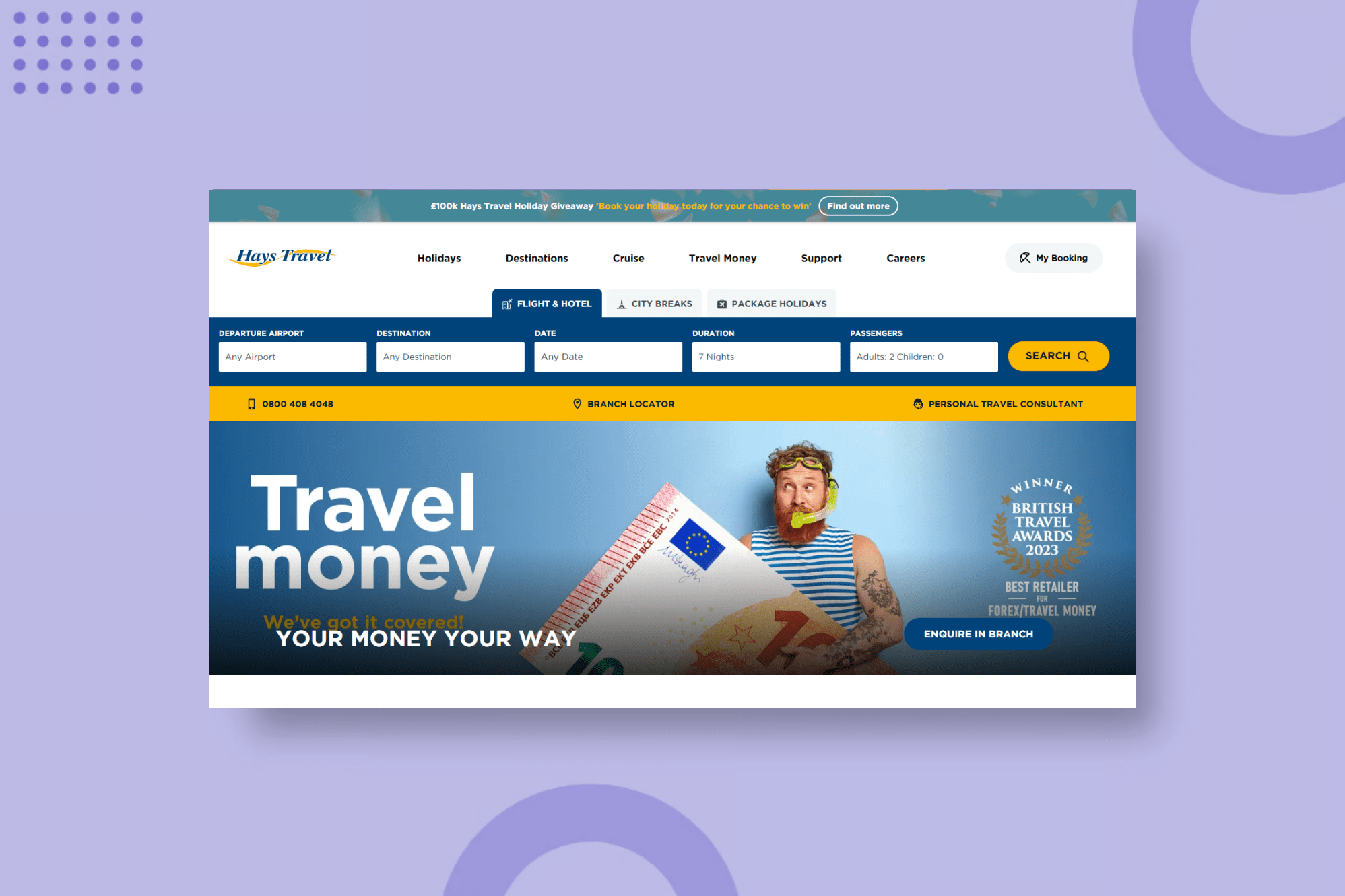 Review Hays Travel Travel Money